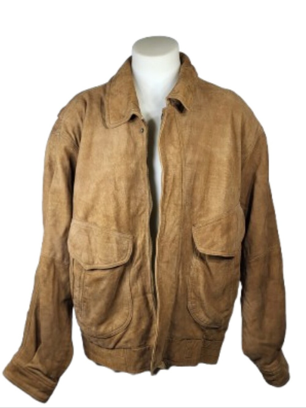Clout Men's Brown Suade Leather Jacket Sz XL
